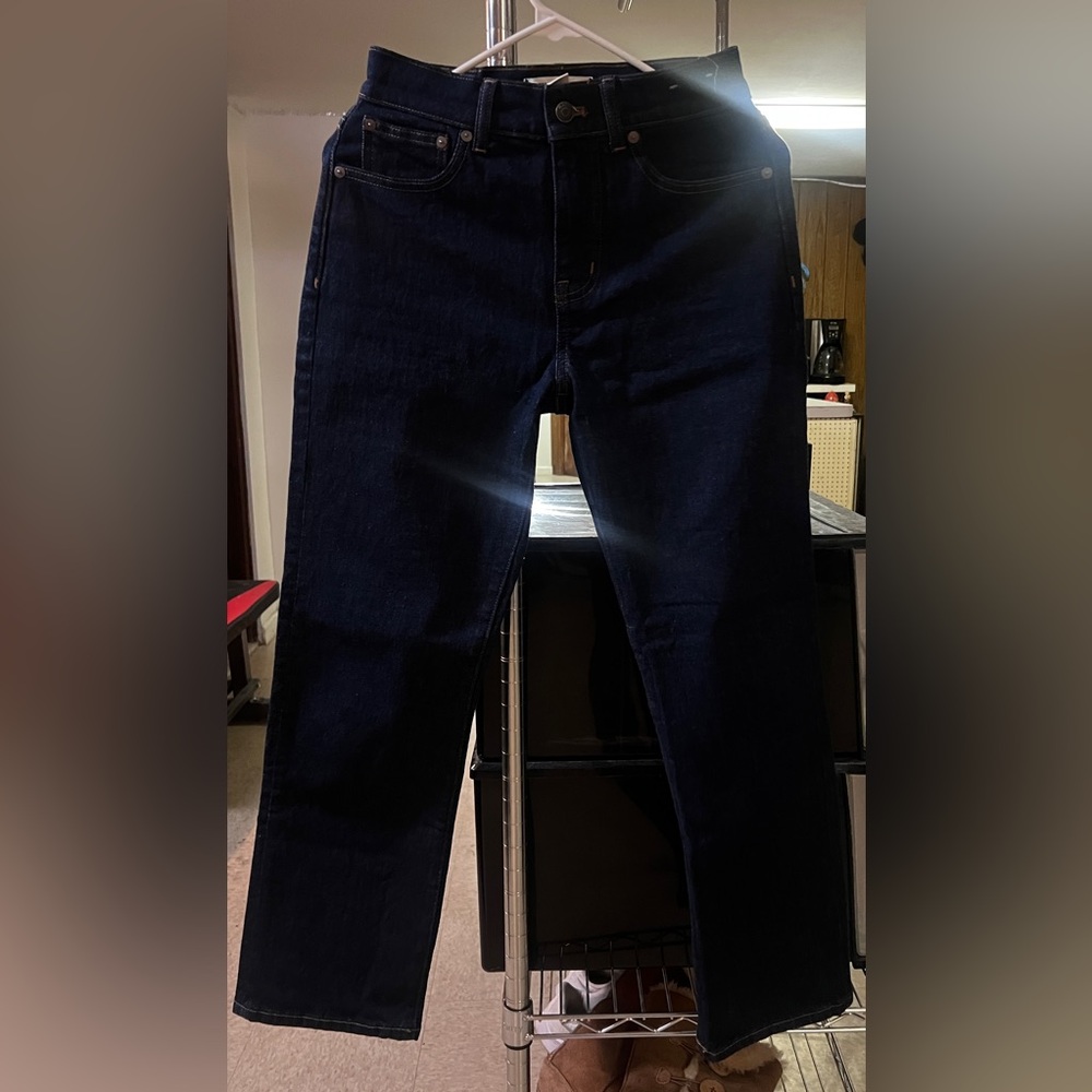 Madewell 90’s Straight Jean Petite Dark Blue Wash
